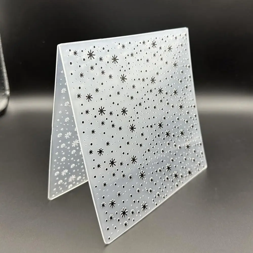 البلاستيك النقش مجلد قالب عيد الميلاد الثلج السقوط الملمس 5.91x5.91 بوصة لصنع البطاقة DIY بها بنفسك سكرابوكينغ ورقة
