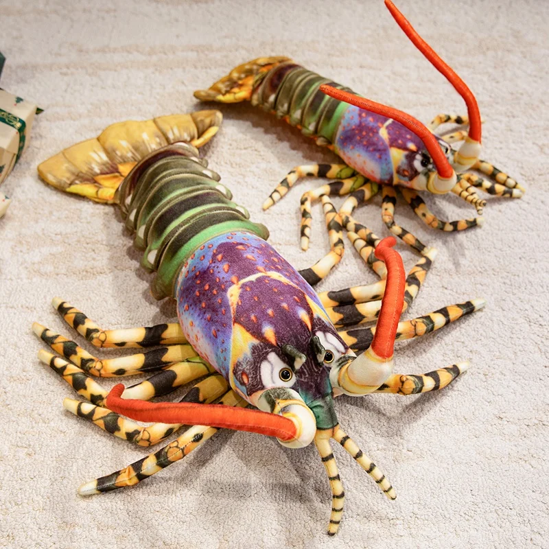 

55/78cm Simulated Australian lobster Plush Pillow Lovely Stuffed Squishy Lifelike Lobster Toys Gifts for Birthday Appease Dolls
