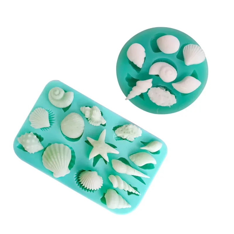

3D Shell Conch Form For Mold Silicone Mould Chocolate Decoration Fondant Cakes DIY Homemade Epoxy Soap Candle Handmade Tools
