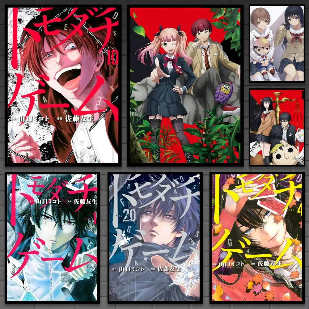 t-Tomodachi Games comics Poster Versatile HD Waterproof Wall Art Self-Adhesive Decor for Any Space Ideal Gift