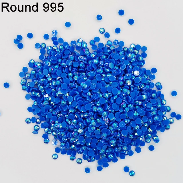 New Sale AB Round Drills The Aurora Borealis Rhinestones for DIY Diamond Painting Embroidery Colorful Mosaic Stones