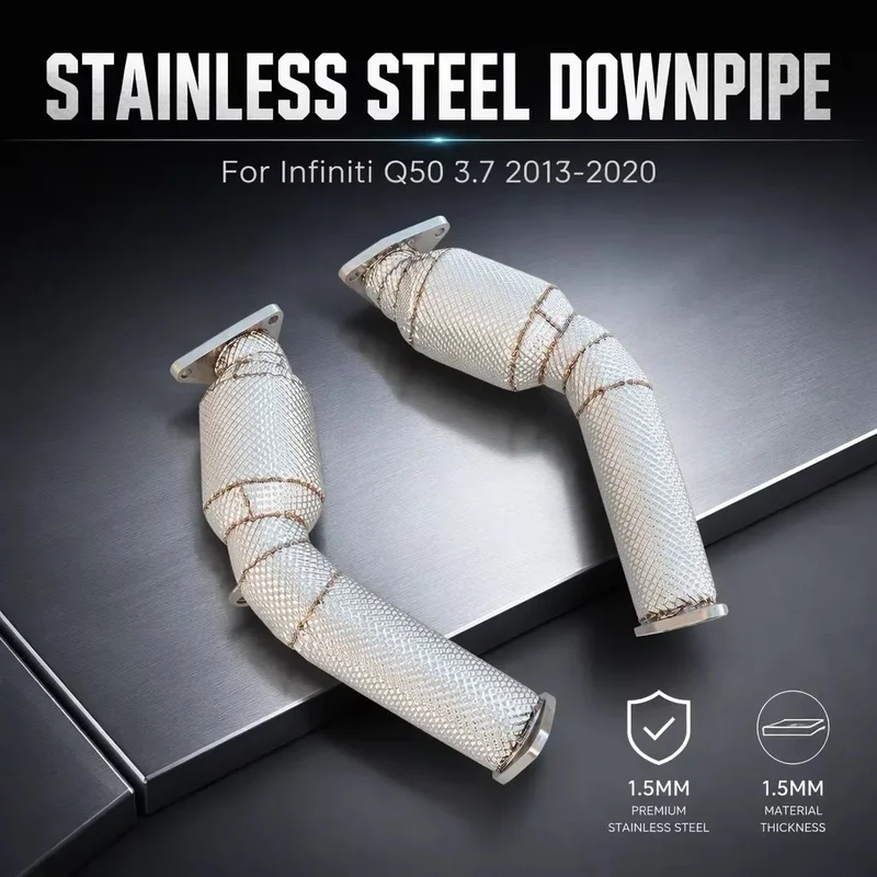 Perfectly Customized Performance Exhaust Downpipe Specifically Designed for Infiniti Q50 3.7 2013-2020