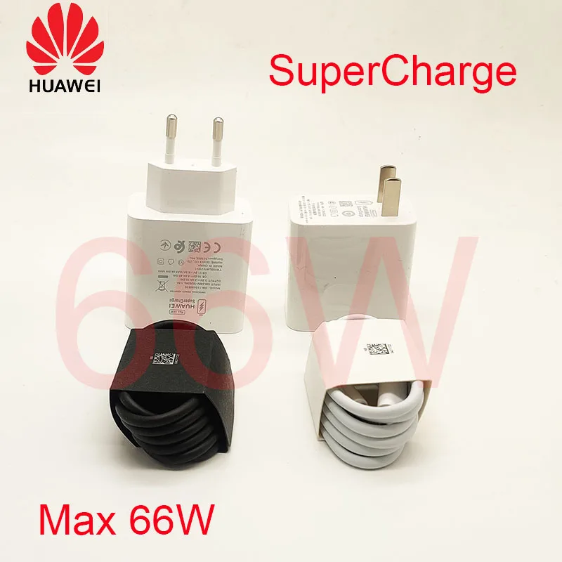 Original Supercharge charger for Huawei P50 p40 mate 40 30 pro plus V40 nova 9 honor 50 11V 6A 66w super Charge EU wall charger