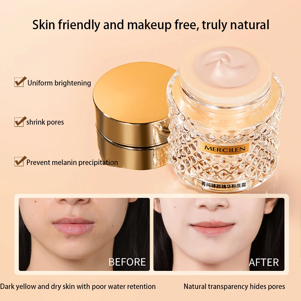 كريم أساس خافي عيوب البشرة بلون طبيعي، كريم أساس احترافي للوجه، غطاء عيوب البقع الداكنة، مستحضرات تجميل سائل كونسيلر #4