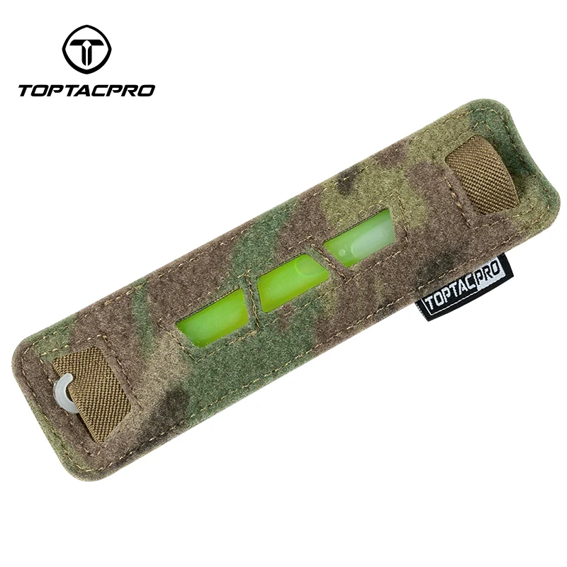 TOPTACPRO Tactical Glow Sticks Pouch  Laser Cut Hook & Loop Pouch  Light Sticks Holder Carrier 8509