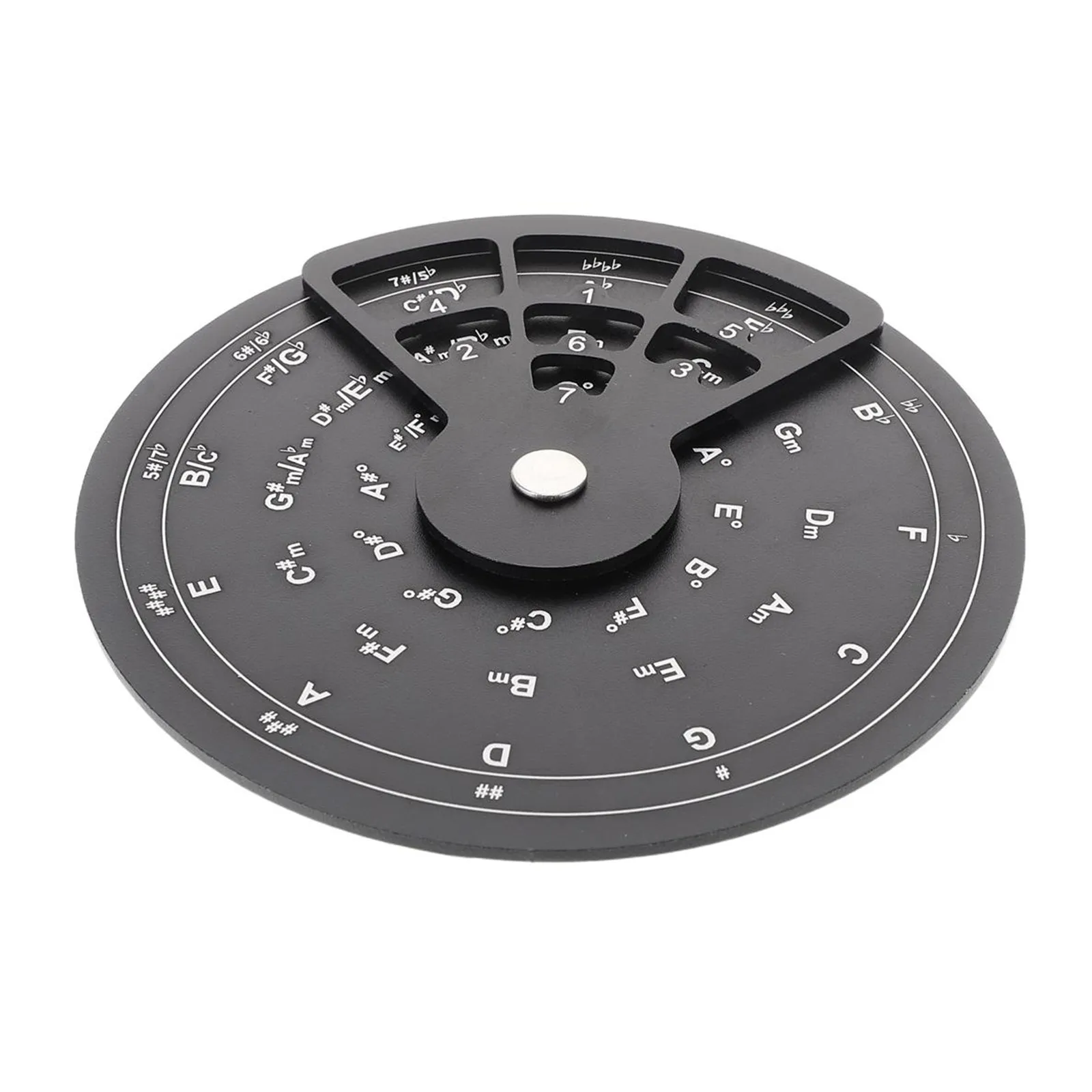 Guitar Circle of Fifths Turntable Chord Wheel for Device Cards Chords Practice Aid Black Beginner Tool Chart - view 2