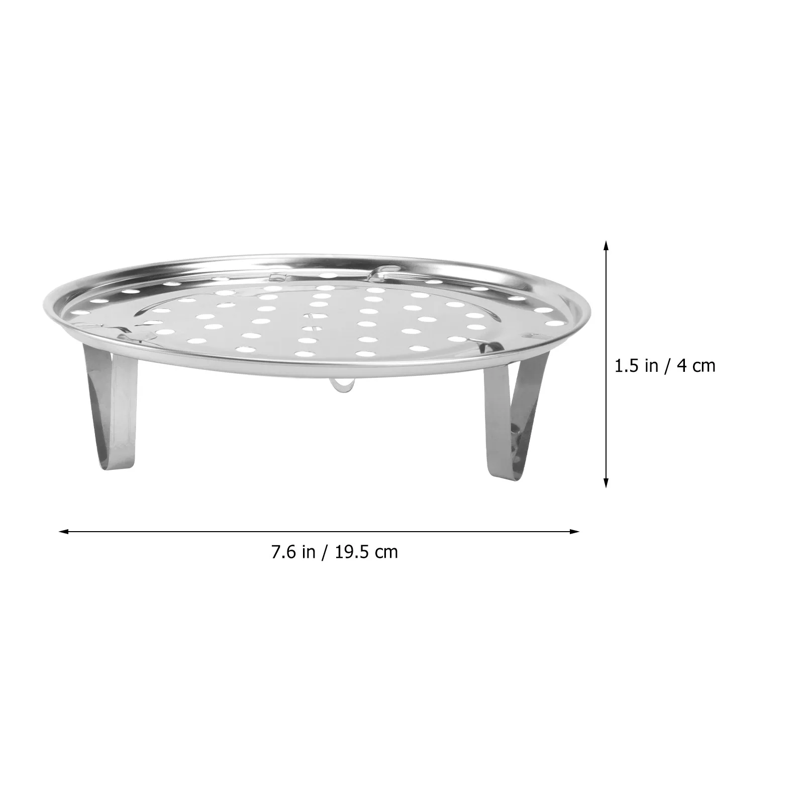 20Cm Three-Legged Stainless Steel Steaming Rack Stand Fits Most Cookware Steamer Rack for Pots Kitchen Cooking Tool Nutrient