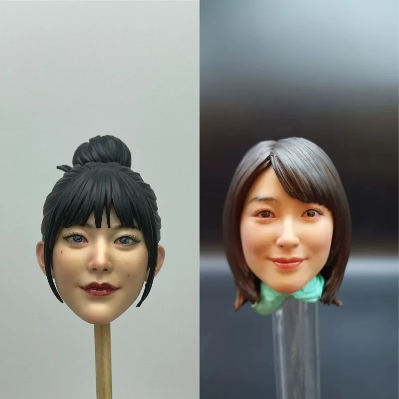 1/6 Scale Female Soldier Head Sculpt South Korean Classic Singer Actor Head Carving Model for 12in Action Figure Body