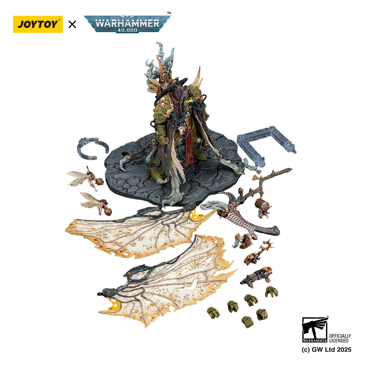 [Pre-order]JOYTOY Warhammer 40,000 1/18 Action Figure Mortarion， Daemon Primarch of Nurgle Model