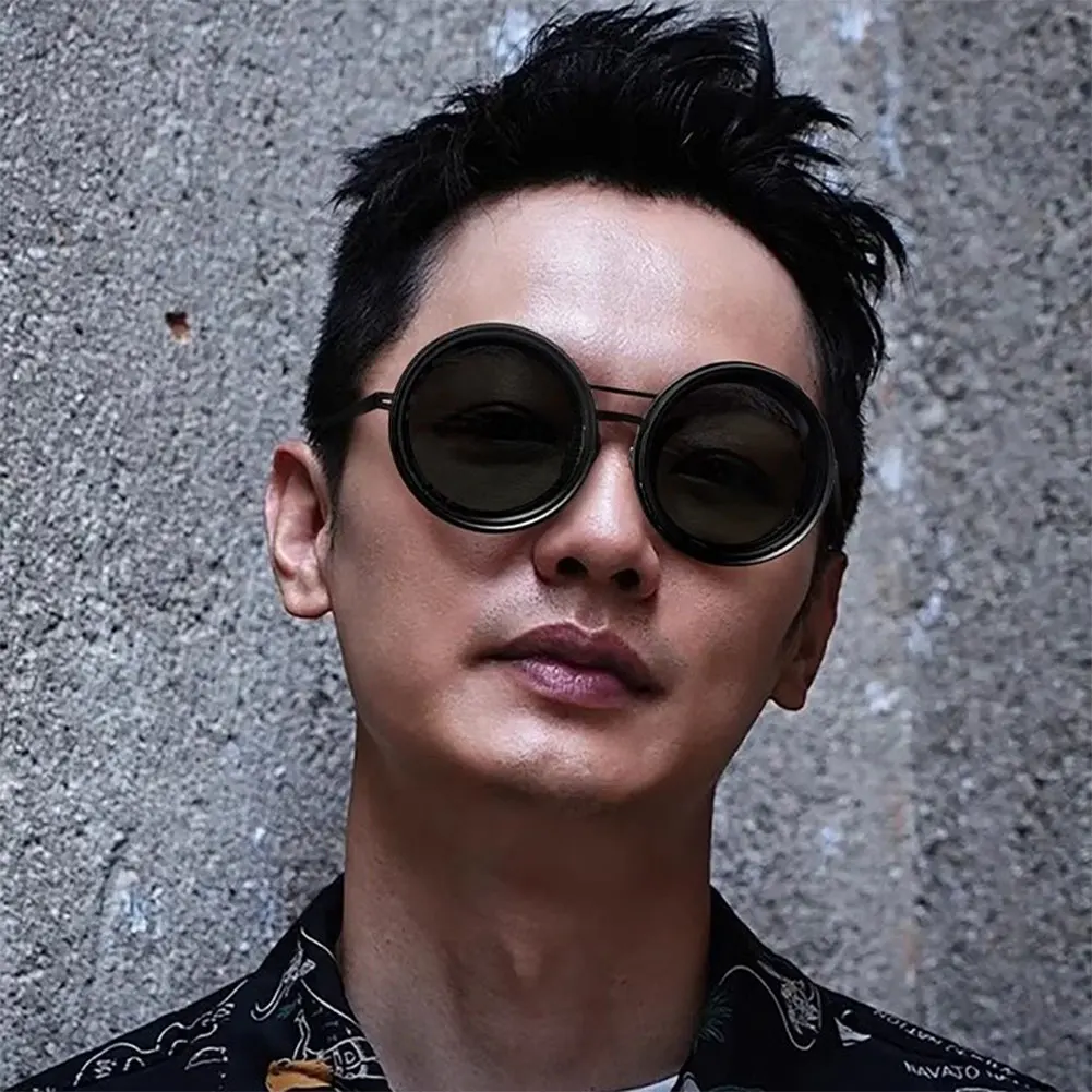 

Регулируемые солнцезащитные очки 1-9 с линзами ND-фильтра, поляризационные очки для рыбалки, круглые поляризационные очки для мужчин