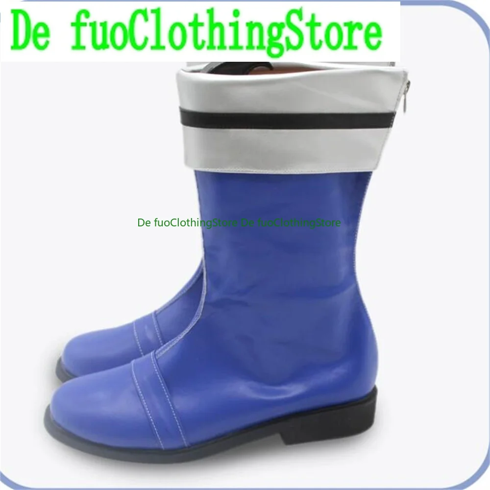 Defuo Deka Bule InvestigationSquadron Detective Ranger Special PoliceDekaranger Cosplay Shoes Boots Game Anime Halloween