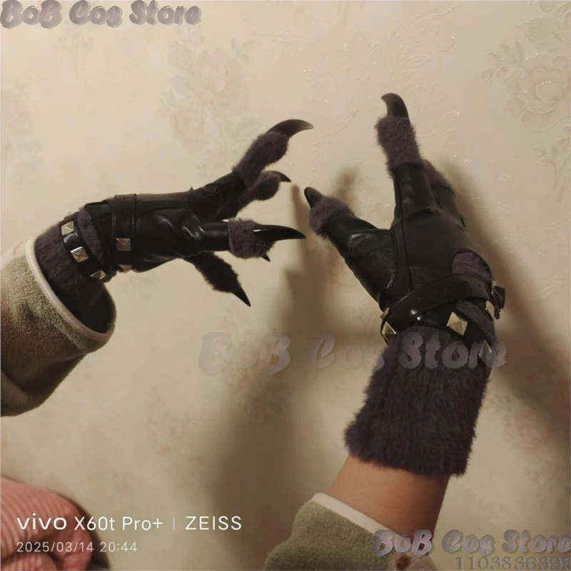 Nail Gloves Kig Furry Animal Claw Cosplay Fursuit Pink Paw Silica Gel Girl Women Man Comic Con Party Gift Roleplay Customized