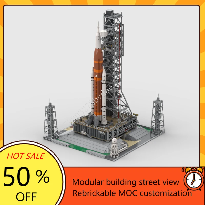 

5513 шт., модульная модель космического запуска для НАСА, Artemis