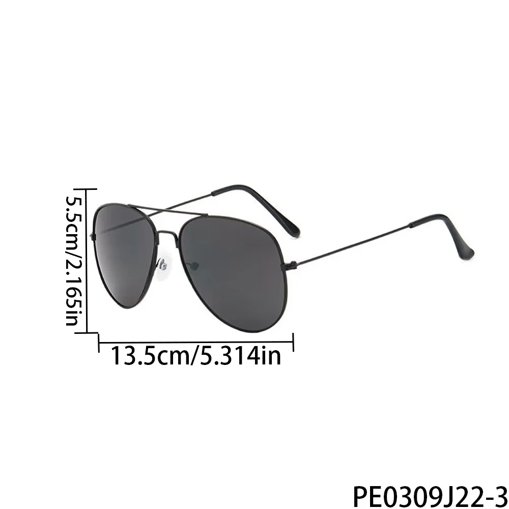 PESENAR Gafas de sol de aviador totalmente negras de moda con elegantes monturas negras y lentes oscuras para un look atrevido y moderno
