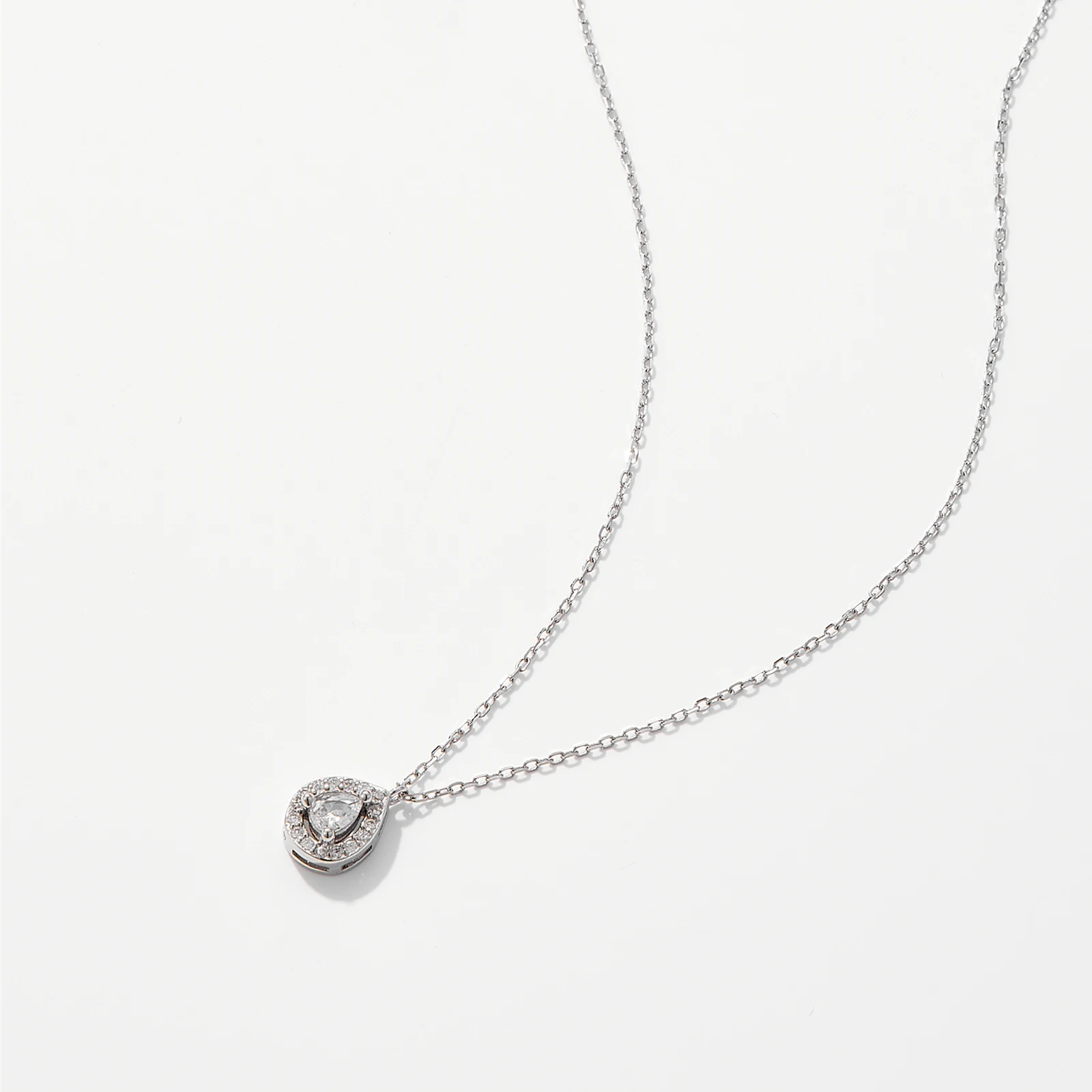 VEWANT Women 925 Sterling Silver Zircon Pendant Long Chain Necklace Luxury Fashion Fine Party Wedding  Anniversary Jewelry Gift