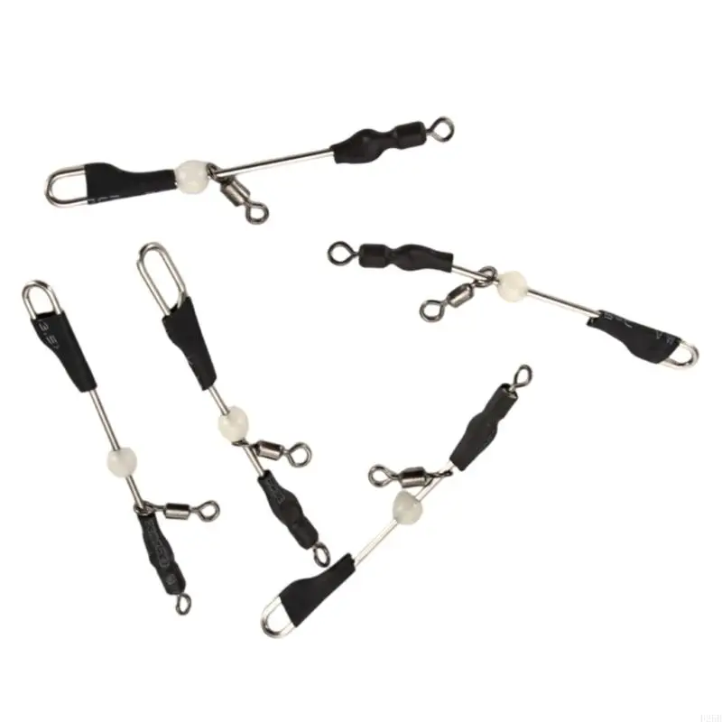 

5Pcs/10pcs Heavy Duty Fishing Line Connector 3 Way Rings Rolling Swivels