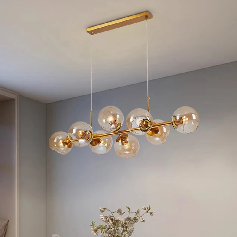 Nordic Home Decor ห้องรับประทานอาหารโคมไฟจี้ไฟในร่มโคมไฟเพดานแขวนโคมไฟระย้าโคมไฟสําหรับห้องนั่งเล่น