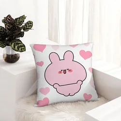 Asamimichaan Asleep Cute Asamimi Pillow Case Plush Fabric Soft  Pillowcase Double Sided Print Cushion Cover Throw Pillow Cover