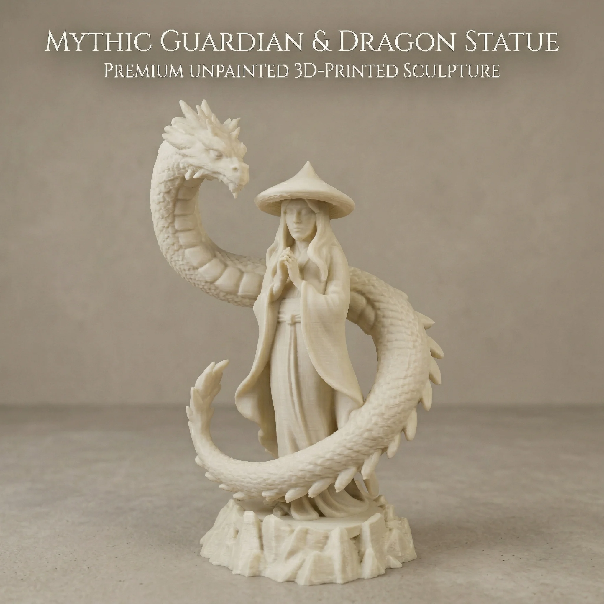 Dragon & Rice Hat Ornament, East Asian Style, Collectible Figurine, Home Desk Decoration, Creative Sculpture