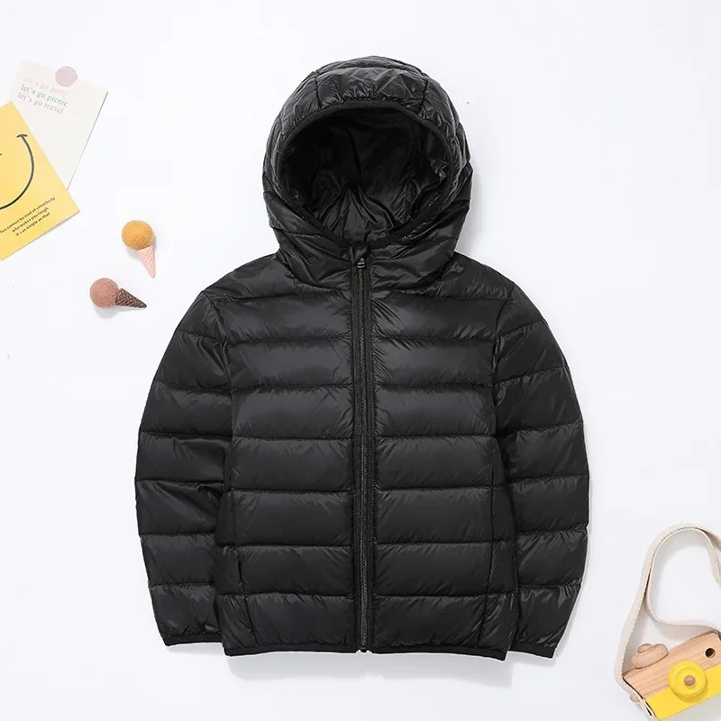 

Children's Hooded Down Jacket, Light and Thin Coats, Large, Fashionable, Warm, Kids, Boys, Girls