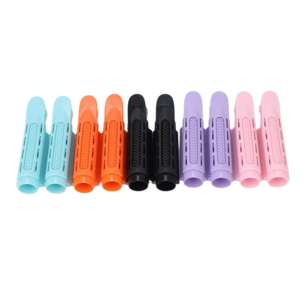 10pcs ABS Hair Root Clip Portable Durable Hair Curling Roller Spiral Clamps Non Damaging Fluffy Hair Clip Long Short Hair