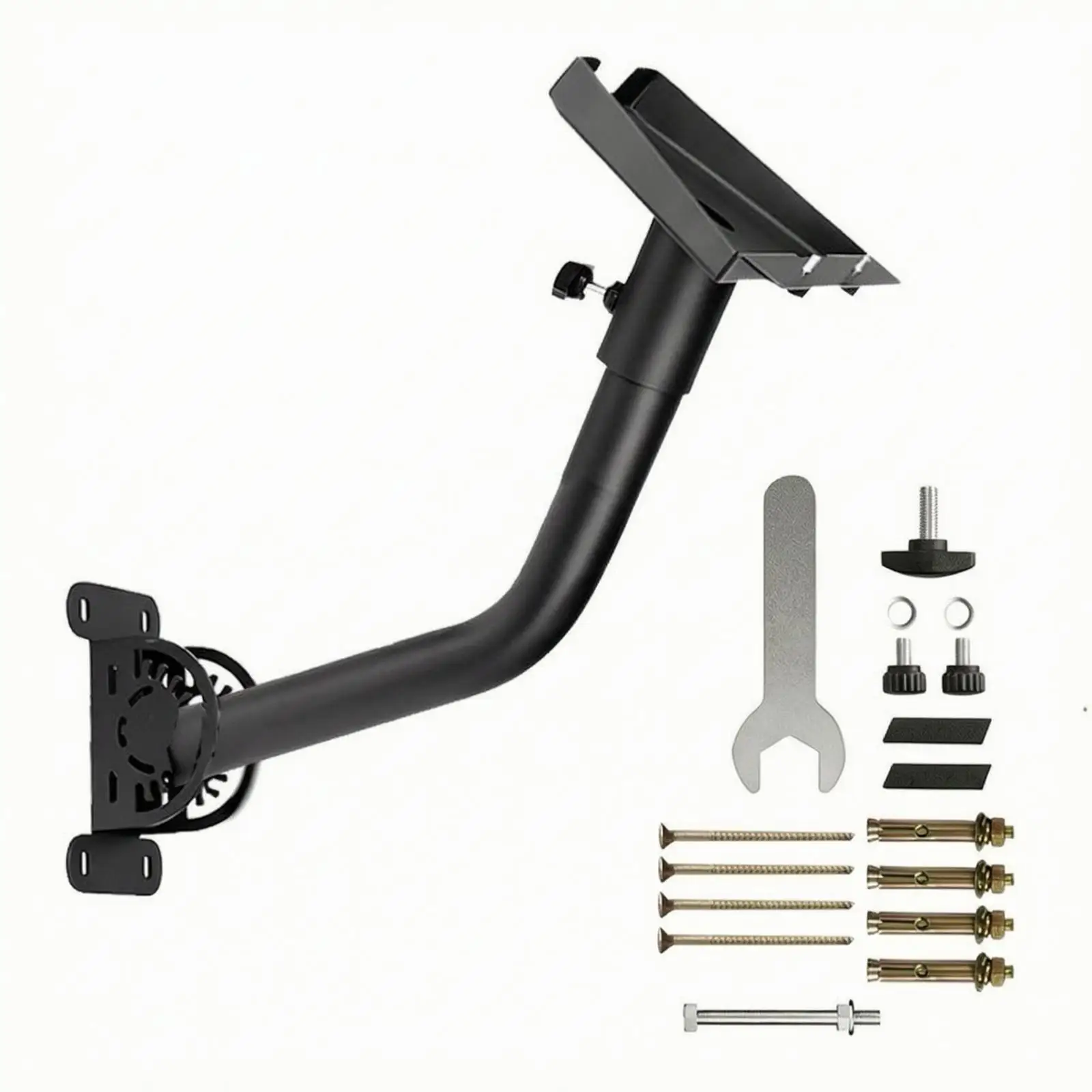 Adjustable Mounting Arm Heavy-Duty Exterior Wall Mounting Bracket with Installation Hardware