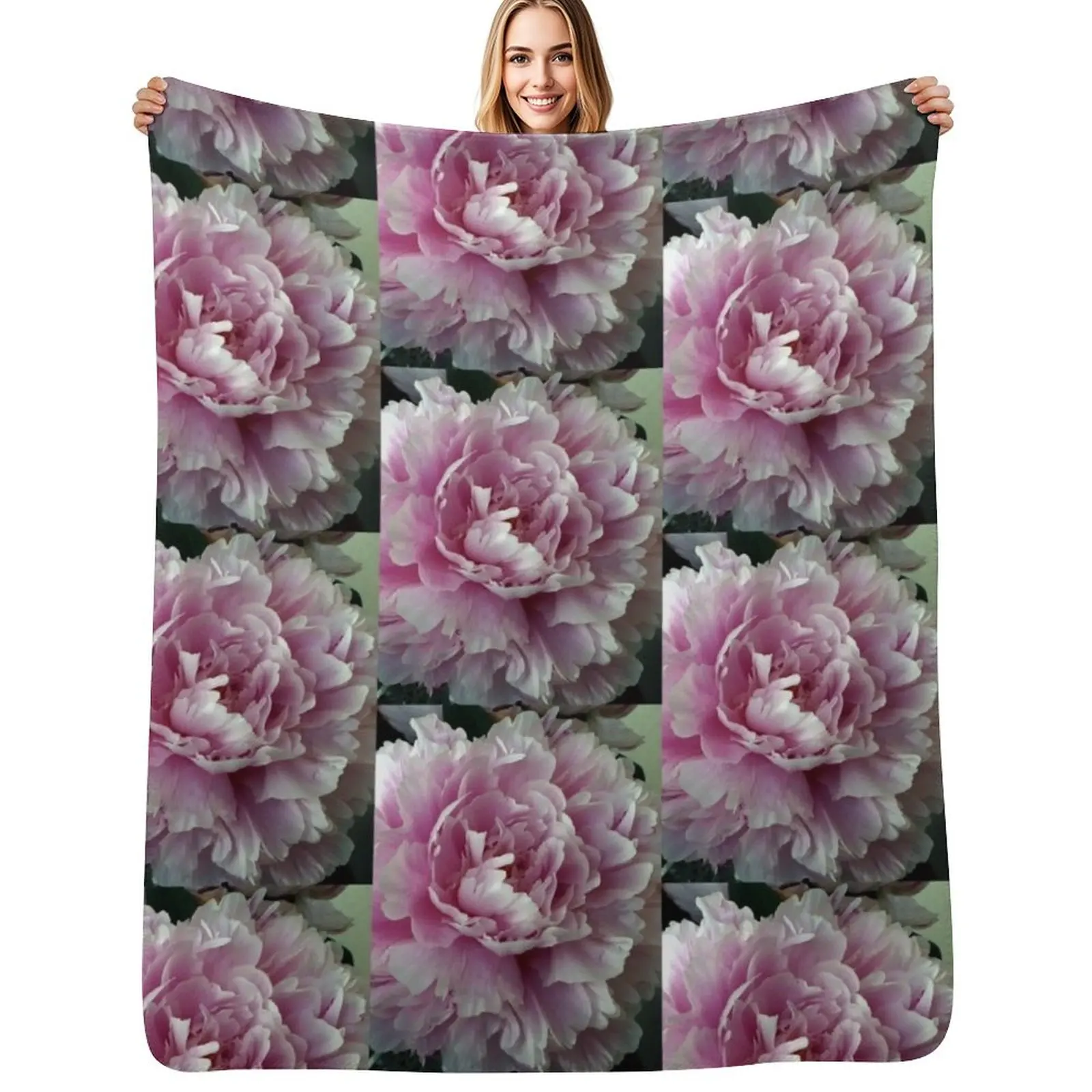 

Peonies Throw Blanket Custom Sofas sofa bed Blankets