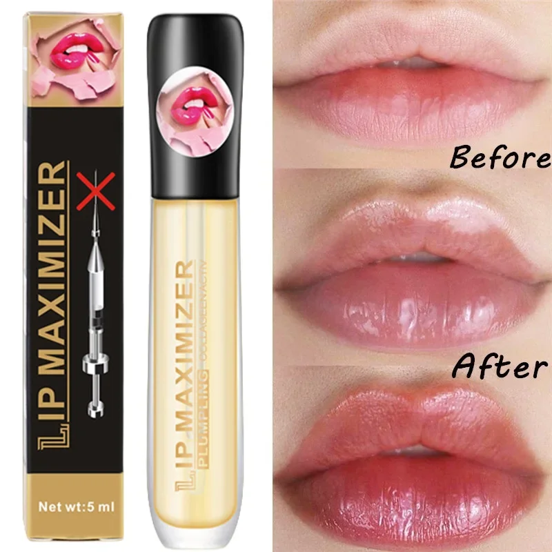 

Instant Volumising Lip Plumper Serum Moisturizing Lip Plumper Oil Safely Lip Injection Filler Collagen Reduce Lips Fine Lines