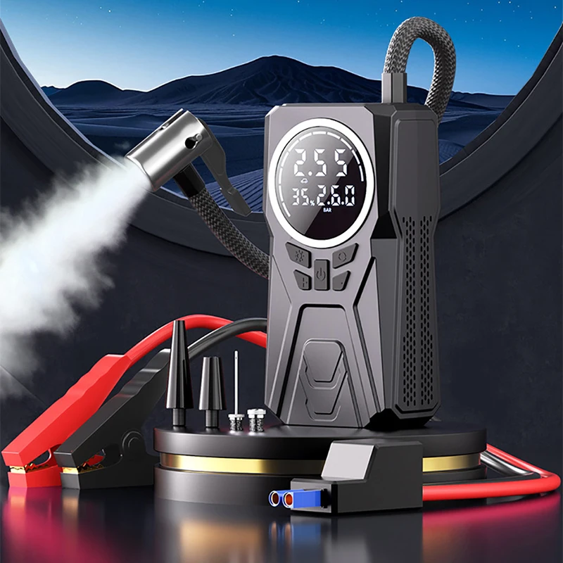 

Compressor Digital Cordless Car Tyre Inflator Car Jump Starter Portable Car Tire Inflator Portable Air Compressor Air Pump