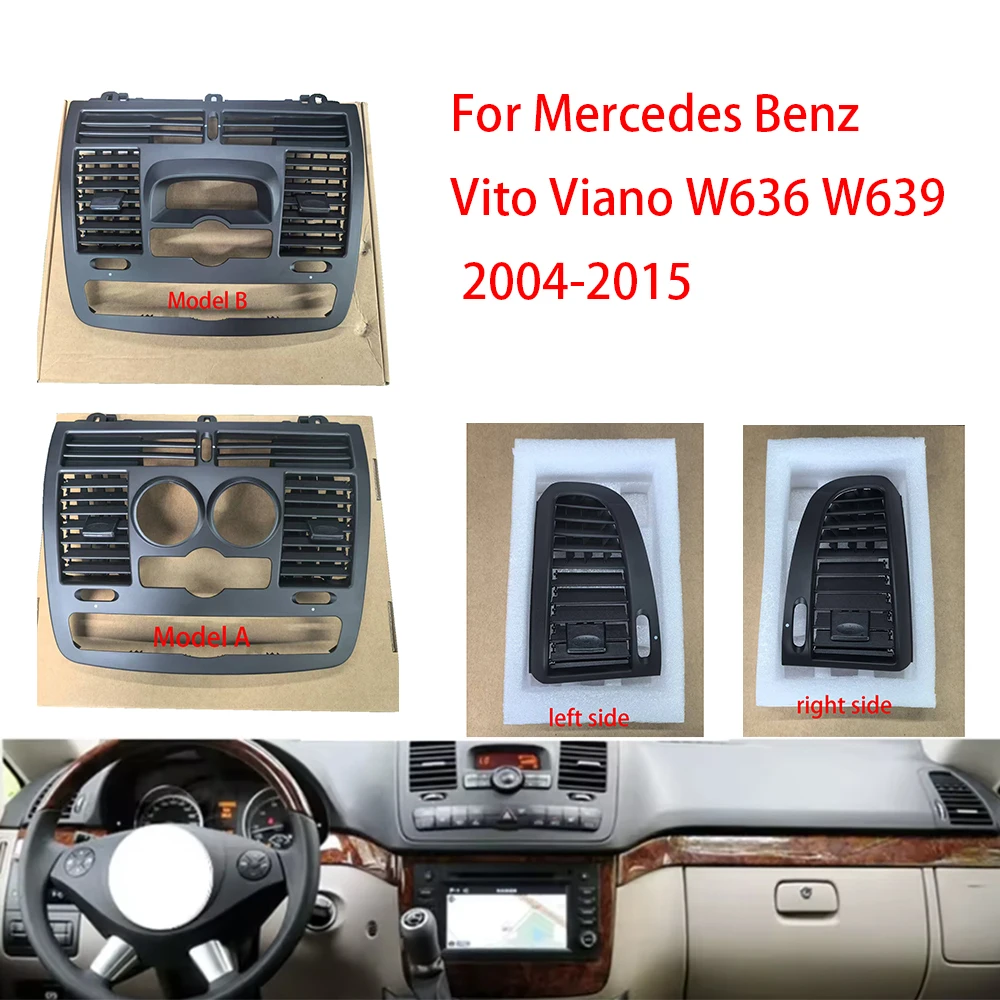 For Mercedes Benz Vito Viano W636 W639 2004-2015 LHD RHD Car Left Right Centarl AC Vent Grille Air Outlet Panel Cover