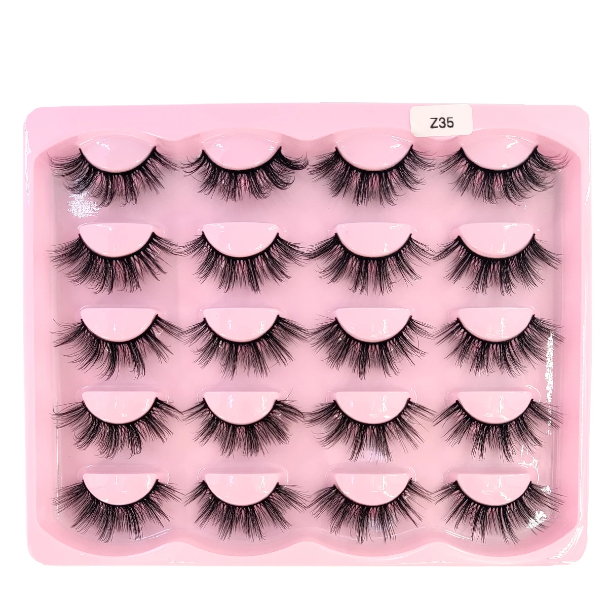 Nuovi 10 paia di ciglia finte naturalmente soffici ciglia smart cat eye soffici ciglia finte 3D