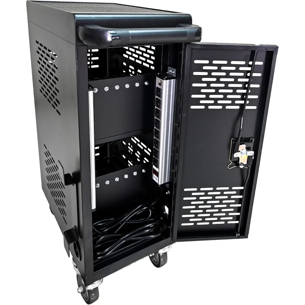 16 Device Charging Cart for Laptop Up to 16.3-inch Screen, Mobile Charging Station and Tablet Storage Cart for iPad, Chromebooks