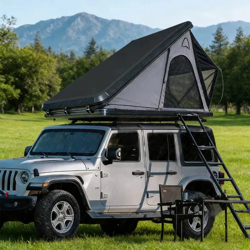 Rooftop Alloy Roof Automatic Hydraulic Car Outdoor Tent Self-Driving Tour Hard Shell Triangular Four-Season