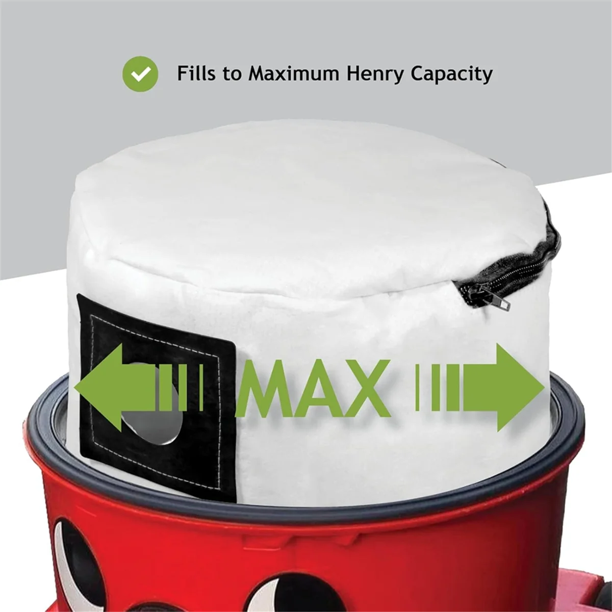 A01M пожизненный многоразовый тканевый мешок для пыли на молнии для пылесоса Numatic Henry Hetty