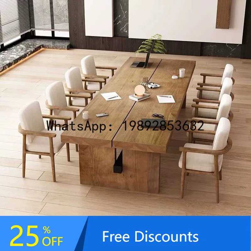 CZ simple conference table negotiation table and chair combination household strip table