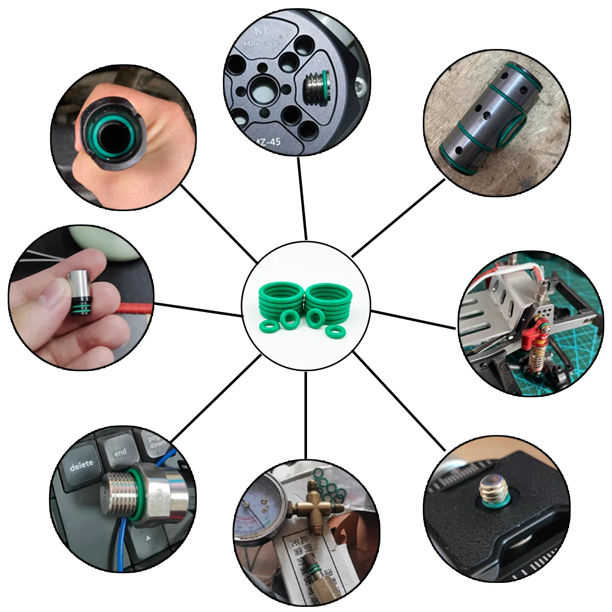 FKM O-Ring FKM Fluor Sauerstoff O-Ring Dichtungsring Ölbeständiger Hochtemperatur-Korrosionsbeständiger Fluorkautschuk-Dichtungsscheibe – Detail 3