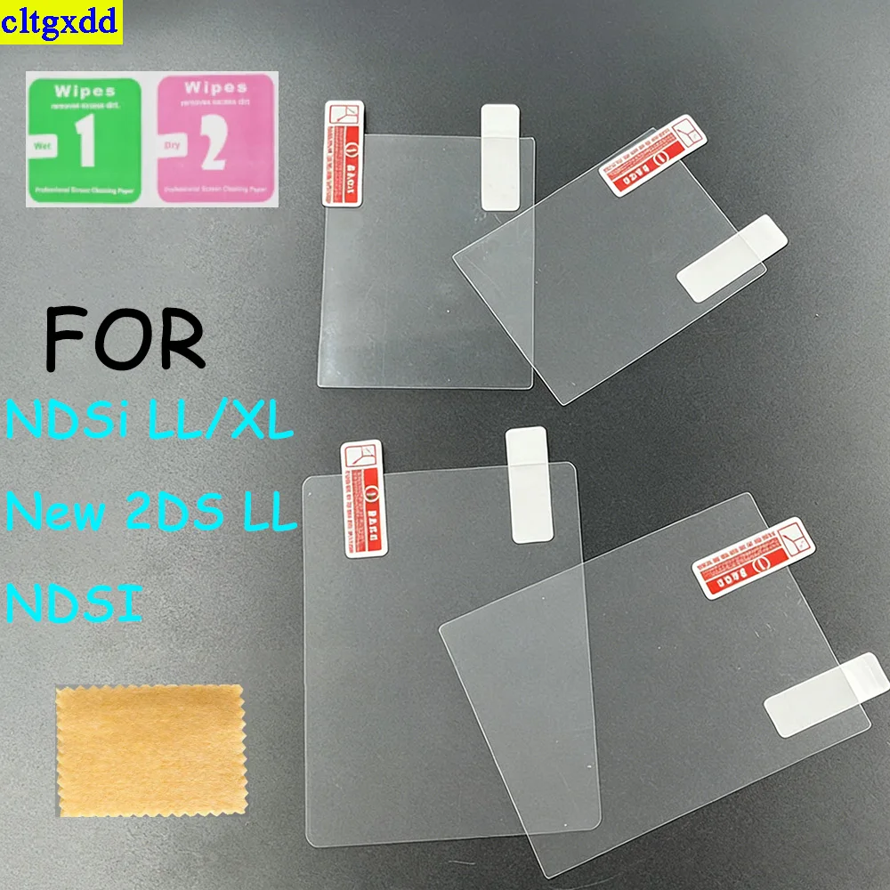 Cltgxdd 2/5 Sets of HD Clear Scratch-Resistant Top and Bottom Screen Protectors for NDSi XL LL / New 2DS LL, Unpacked