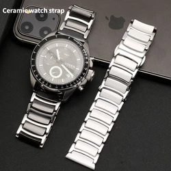 20mm Ceramic metal strap For Samsung Galaxy watch 7 6 5 4 44mm 40mm Active 2 Luxury watch bracelet For watch 4 classic 46mm 42mm