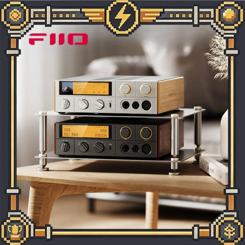 FiiO K17 R2R Desktop DAC Amp DSD512 HiRes Bluetooth WiFi Full Balanced Headphone Amplifier With Remote Control Decoration Gift