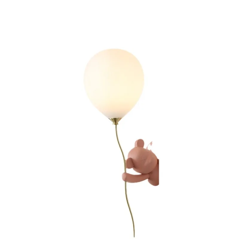 Nordic creative cartoon bear ambient light, room balloon wall light c