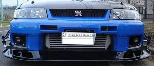 Kompatibel dengan Suku Cadang Modifikasi Nissan Skyline GTR R33 Model AS Spoiler Pisau Udara Bumper Depan Tetap