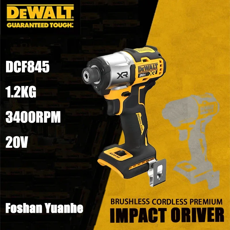 

DEWALT DCF845 беспроводной 3-скоростной ударный 1/4 дюйма Драйвер 20 в литиевые электроинструменты 206NM