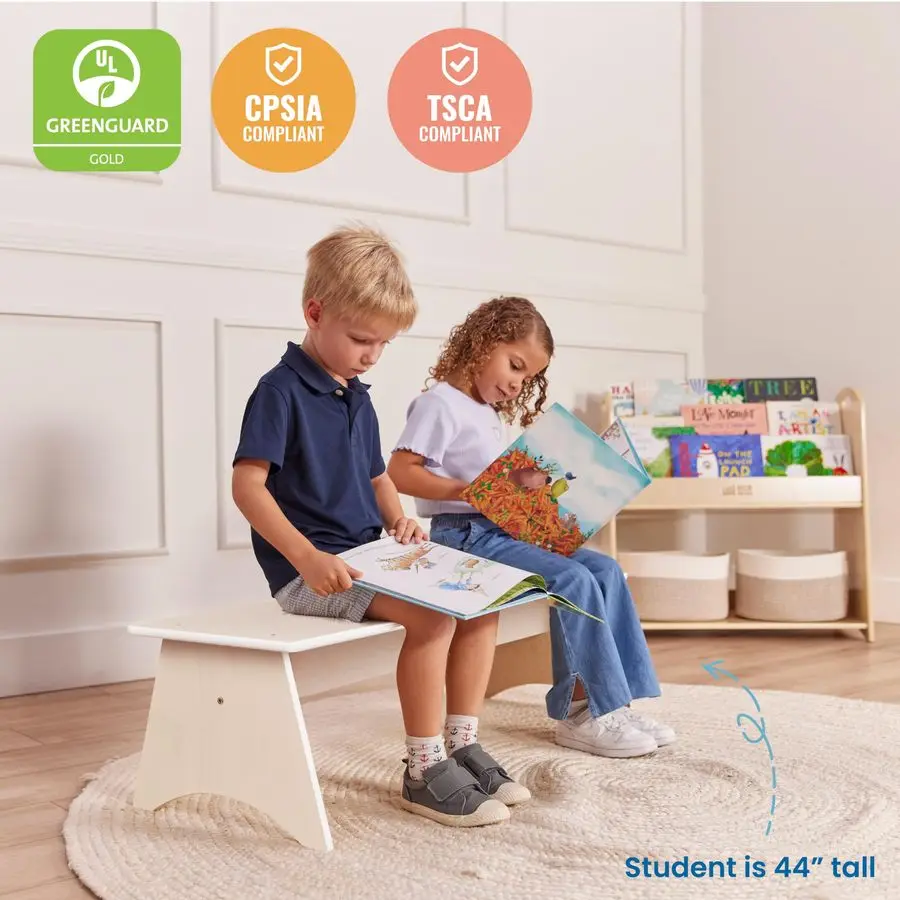 Kiddo Bench, Kids Furniture, White Wash