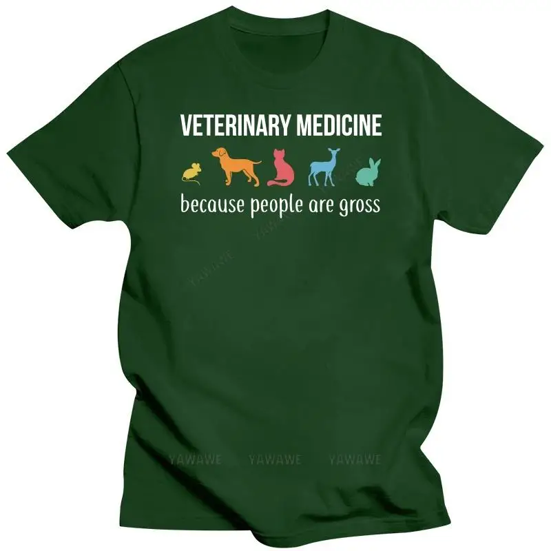 Cotton teeshirt man fashion t shirts Veterinary Medicine Because People Are Gross T-Shirt male o-neck short sleeve casual tops