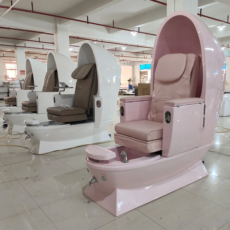 Manicure Egg-shaped Space Capsule Pedicure Chair With Foot Basin Manicure Chair Foot