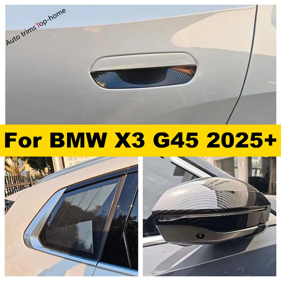 

Rear Window Louver Shutter Side Vent / Door Handle Bowl / Rearview Mirror Cover Trim For BMW X3 G45 2025 2026 Car Accessories