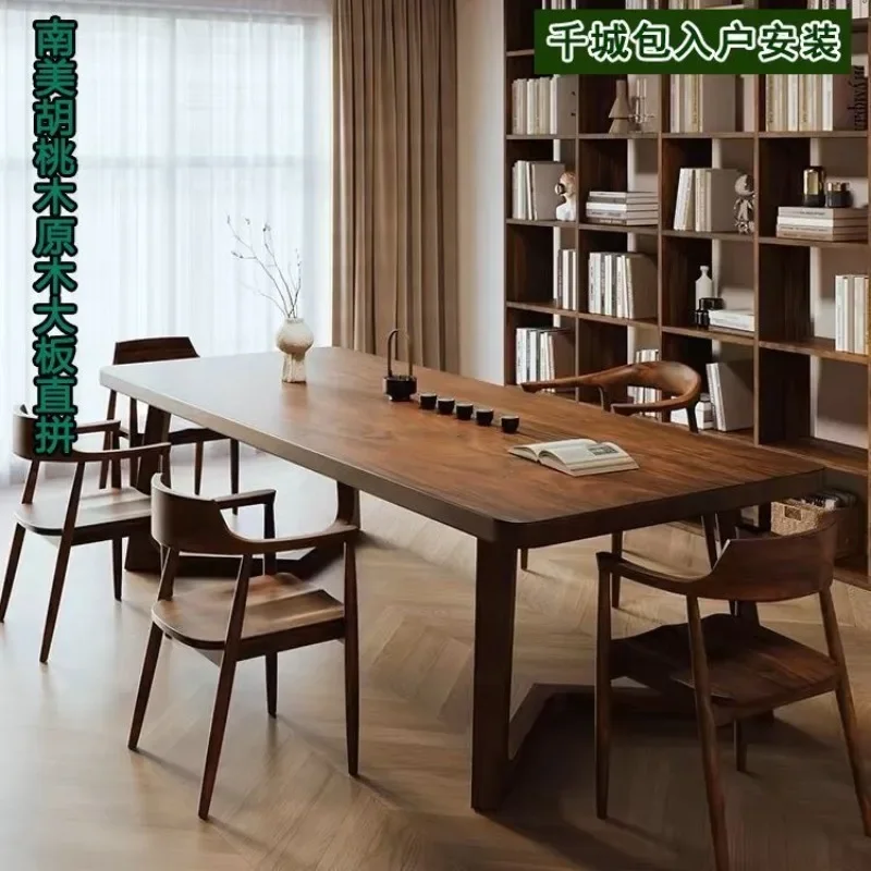 South American walnut desk home living room workbench learning to read long table walnut desktop board tea table