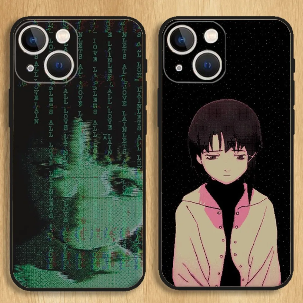 

S-Serial E-Experiments L-Lain Phone Case For iPhone15,14,13,12,11,Pro,Max,Plus,Mini,X,XS,XR,8,7,6,S,Plus,SE Soft Black Case