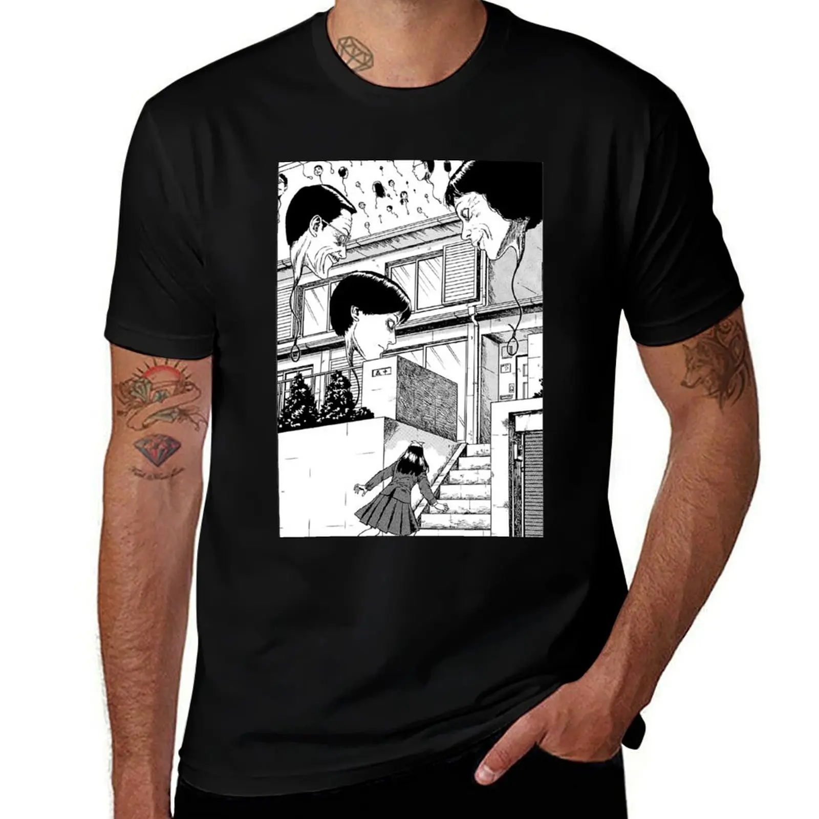 hanging balloons T-Shirt Fashion Graphic Tee for Men T-Shirt