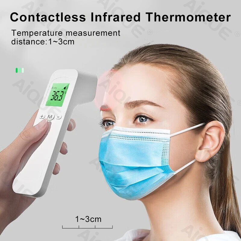 AiQUE Baby Fast Fever Thermometer Professional Clinical Febril Frontal Digital Corporal Infrared Medical Degree Body Monitor